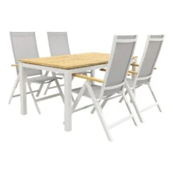 Hartman Napoli Teak Wit/Sonata 160 Cm. Tuinset - 5-delig 4 Hartman Napoli Teak Wit/Sonata 160 Cm. Tuinset - 5-delig -Hartman 1000045597 0102