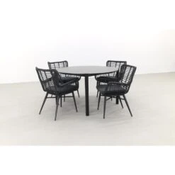 VDG Jasmine Black/Arezzo 130 Cm. Tuinset - 5-delig -Hartman 1000045664 0103