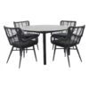VDG Jasmine Black/Arezzo 130 Cm. Tuinset - 5-delig -Hartman 1000045664