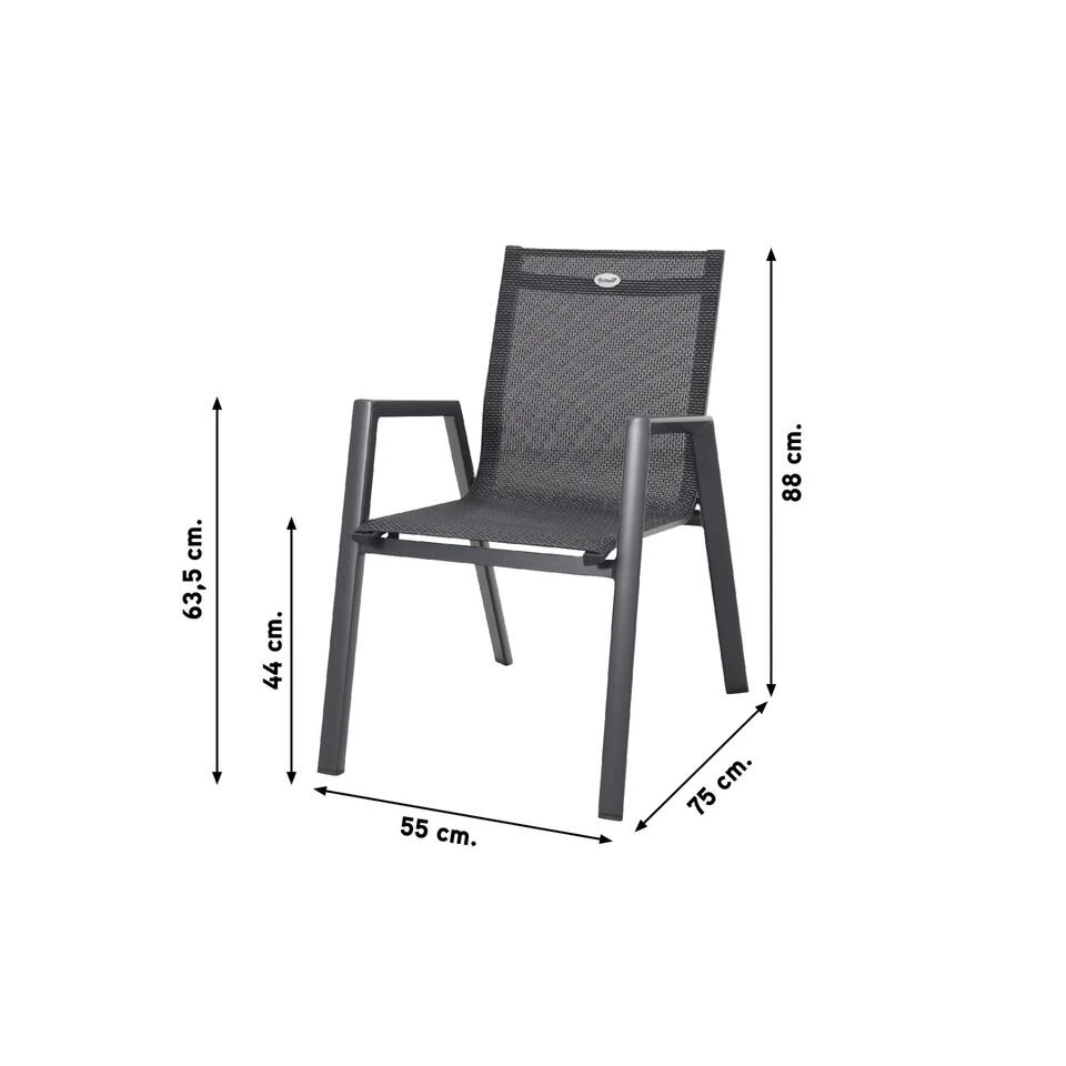 Hartman Napoli/VDG Verona Stapelbare Tuinset 160x90 Cm Hartman Napoli/VDG Verona Stapelbare Tuinset 160x90 Cm -Hartman 1000053112 0102