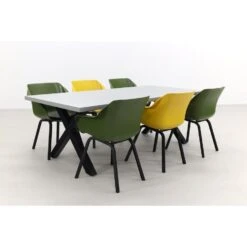 Hartman Sophie Element Green/Yellow /Verona 220 Cm. Tuinset – 7-delig -Hartman 1000053187 0101