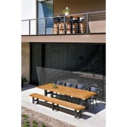 Hartman Sophie Studio Dining Armstoel - Carbon Black - Teak Poot -Hartman 1000053222 0103