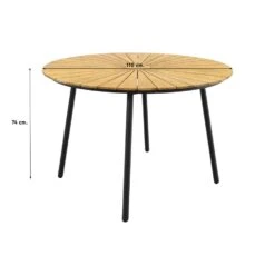 Hartman Sophie Studio Yellow/Dave Teak 110 Cm. Tuinset - 5-delig -Hartman 1000054098 0103