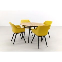 Hartman Sophie Studio Yellow/Dave Teak 110 Cm. Tuinset - 5-delig