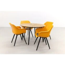 Hartman Sophie Studio Orange/Dave Teak 110 Cm. Tuinset - 5-delig -Hartman 1000054101 0101