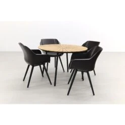 Hartman Sophie Studio Black/Dave Teak 110 Cm. Tuinset - 5-delig -Hartman 1000054102 0101