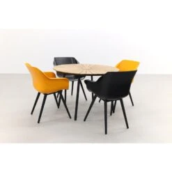 Hartman Sophie Studio Orange- Black/Dave Teak 110 Cm. Tuinset -Hartman 1000054383 0101