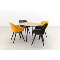 Hartman Sophie Studio Orange- Black/Dave Teak 110 Cm. Tuinset -Hartman 1000054383 0102