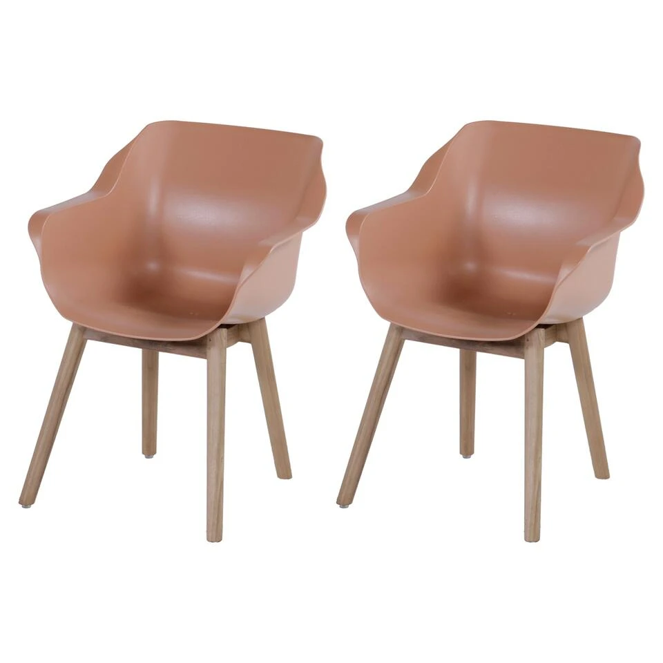 Set Van 2- Hartman Sophie Studio Diningstoel-Italian Terra- Teak Poot Set Van 2- Hartman Sophie Studio Diningstoel-Italian Terra- Teak Poot -Hartman 1000073141