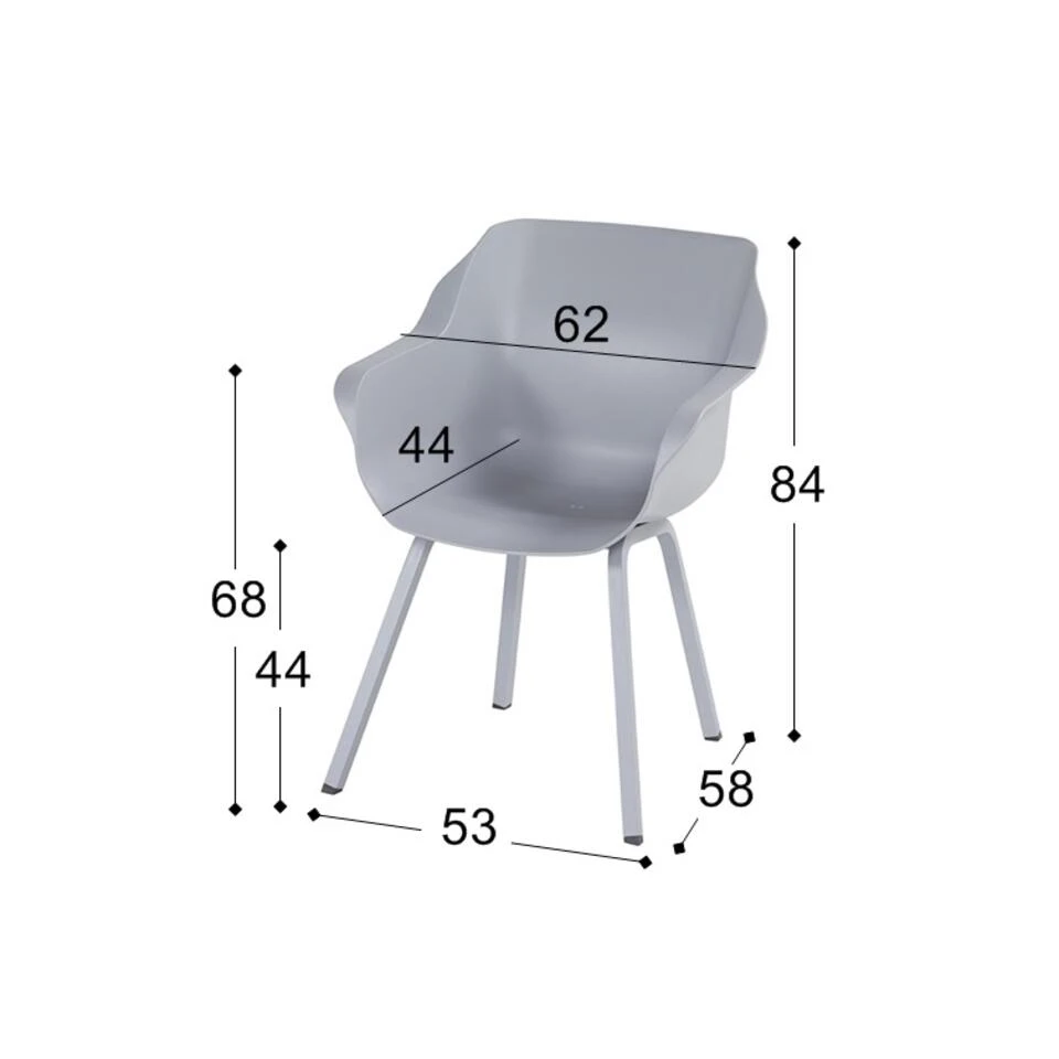 Hartman Sophie Element Dining Armstoel- Xerix - 2 St. Hartman Sophie Element Dining Armstoel- Xerix - 2 St. -Hartman 1000073147 0102