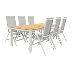 Hartman Napoli Wit/Sonata 220 Cm. Tuinset - 7-delig