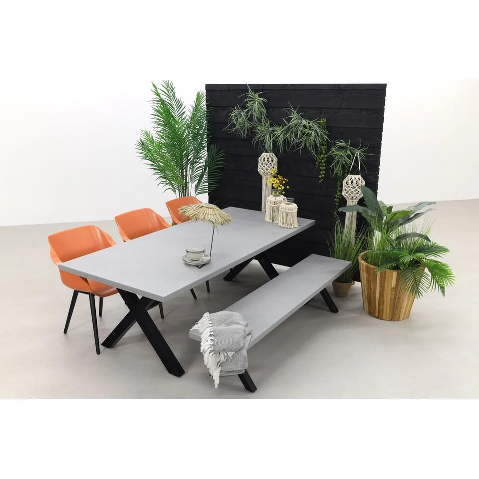 Hartman Sophie Studio Terra/Verona Black 220 Cm. Tuinset Met Bank - 5-delig Hartman Sophie Studio Terra/Verona Black 220 Cm. Tuinset Met Bank - 5-delig -Hartman 1000077103 0101