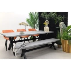 Hartman Sophie Studio Terra/Verona Black 220 Cm. Tuinset Met Bank - 5-delig 4 Hartman Sophie Studio Terra/Verona Black 220 Cm. Tuinset Met Bank - 5-delig -Hartman 1000077103 0102