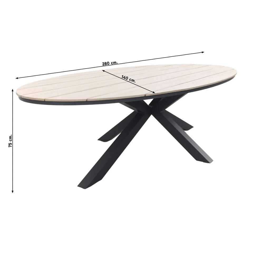 Hartman Sophie Element - Xerix/GI Edison 220 Tafel - Ovale Tuinset Hartman Sophie Element - Xerix/GI Edison 220 Tafel - Ovale Tuinset -Hartman 1000084580 0101