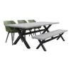 Hartman Sophie Studio Green/Verona Black 220 Cm. Tuinset Met Bank - 5-delig -Hartman 1000084592