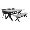 Hartman Sophie Studio Black/Verona Black 220 Cm. Tuinset Met Bank - 5-delig -Hartman 1000084604