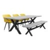 Hartman Sophie Studio Yellow/Verona Black 220 Cm. Tuinset Met Bank - 5-delig -Hartman 1000084606