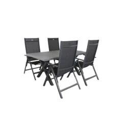 Hartman Napoli/Concrete 160 Cm. Tuinset 5-delig Verstelbaar