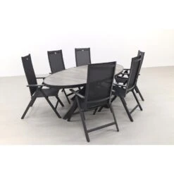 Hartman Napoli/Silva Houtlook 240x115 Cm. Ovale Tuinset - Verstelbaar -Hartman 1000093377 0103