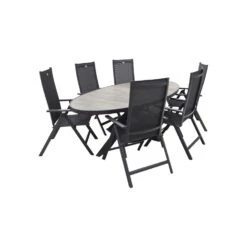 Hartman Napoli/Silva Houtlook 240x115 Cm. Ovale Tuinset - Verstelbaar