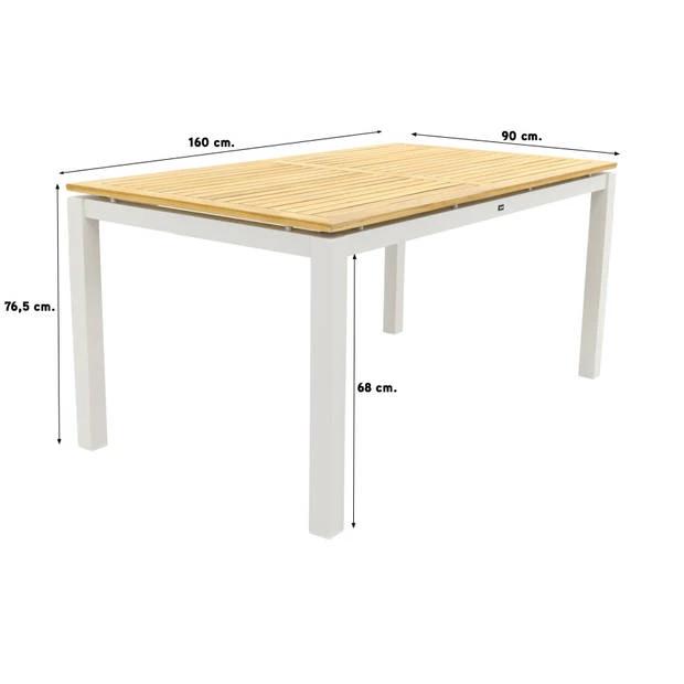 Hartman Napoli teak wit/Sonata 160 cm. tuinset - 5-delig Hartman Napoli Teak Wit/Sonata 160 Cm. Tuinset - 5-delig -Hartman 3271756 0e3dada8